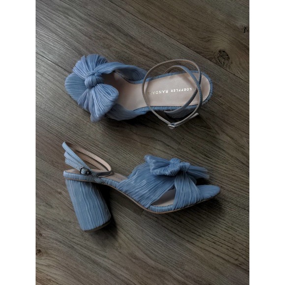 Loeffler Randall Camellia Penny Knot Sandals Womens 8 Blue - Picture 9 of 12